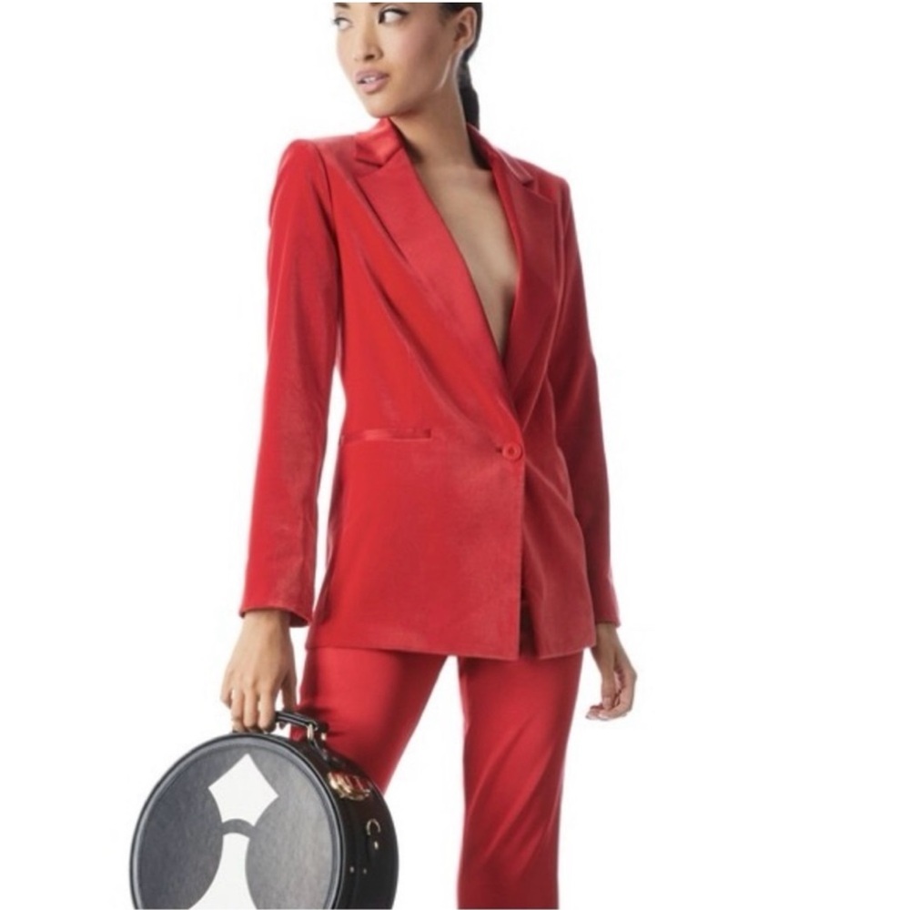 Alice + Olivia Justin Vibrant Red blazer NWT size 4
